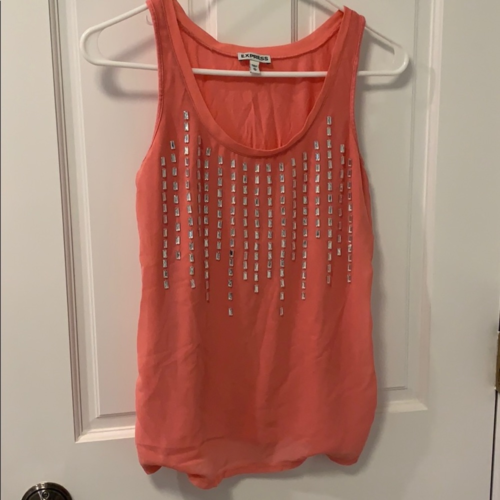 Pink embellished top
